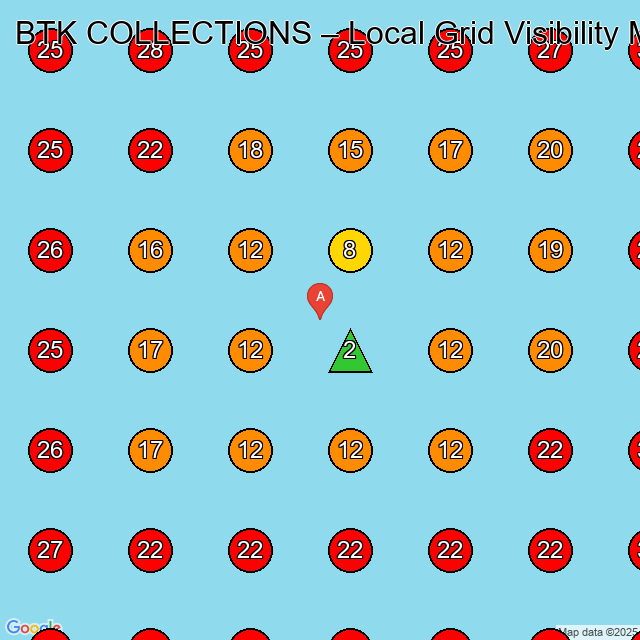 BTK COLLECTIONS GeoGrid visibility map for Women'S Clothing Store in None